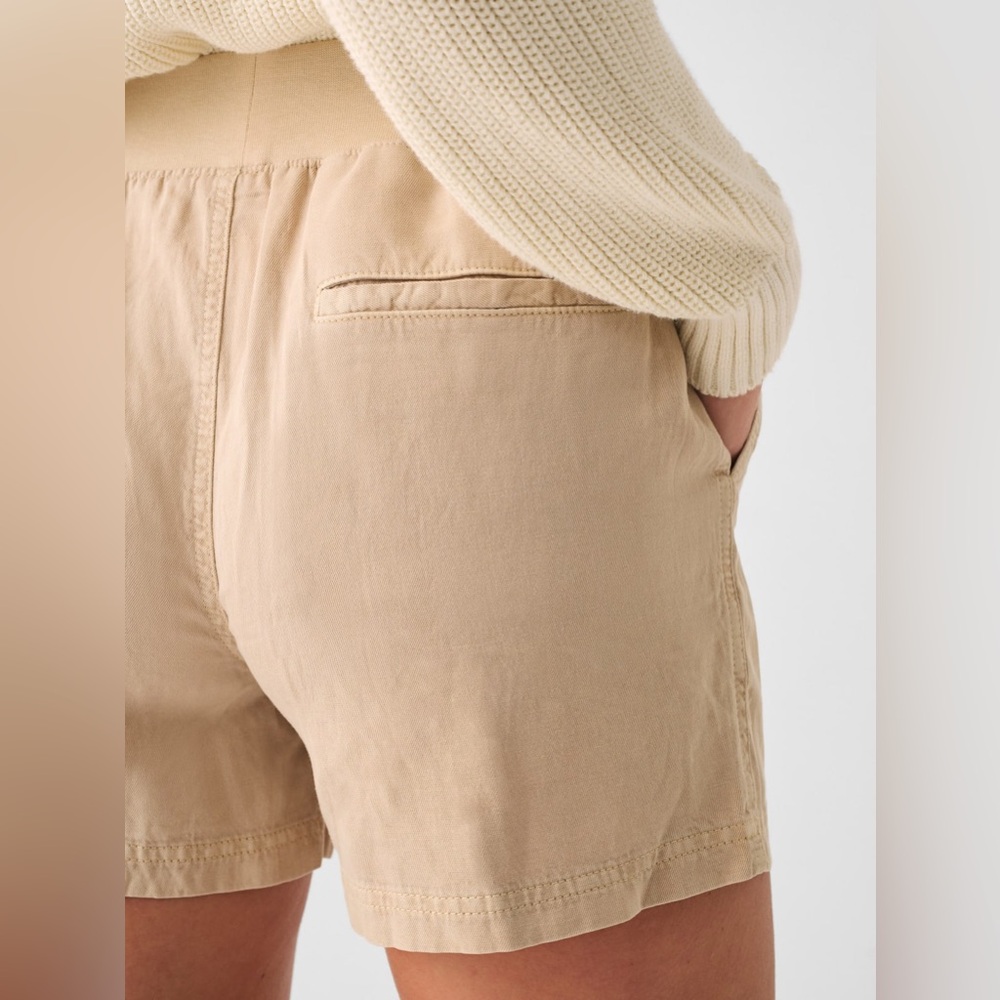 Faherty Arlie Day™ Short 4 in Safari Size L Large Linen Tencel Pull On Style - Picture 4 of 15
